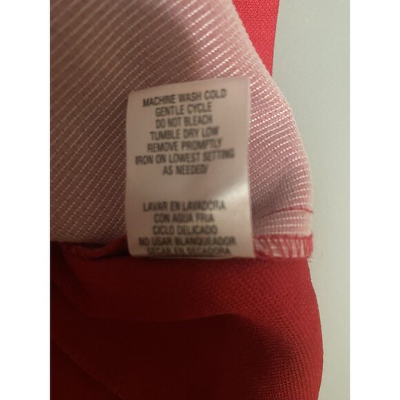 Vtg 80s STUDIO I Skirt Set Suit Short Sleeves Ruffled A-Line Womens 10 Red Black - Picture 15 of 16